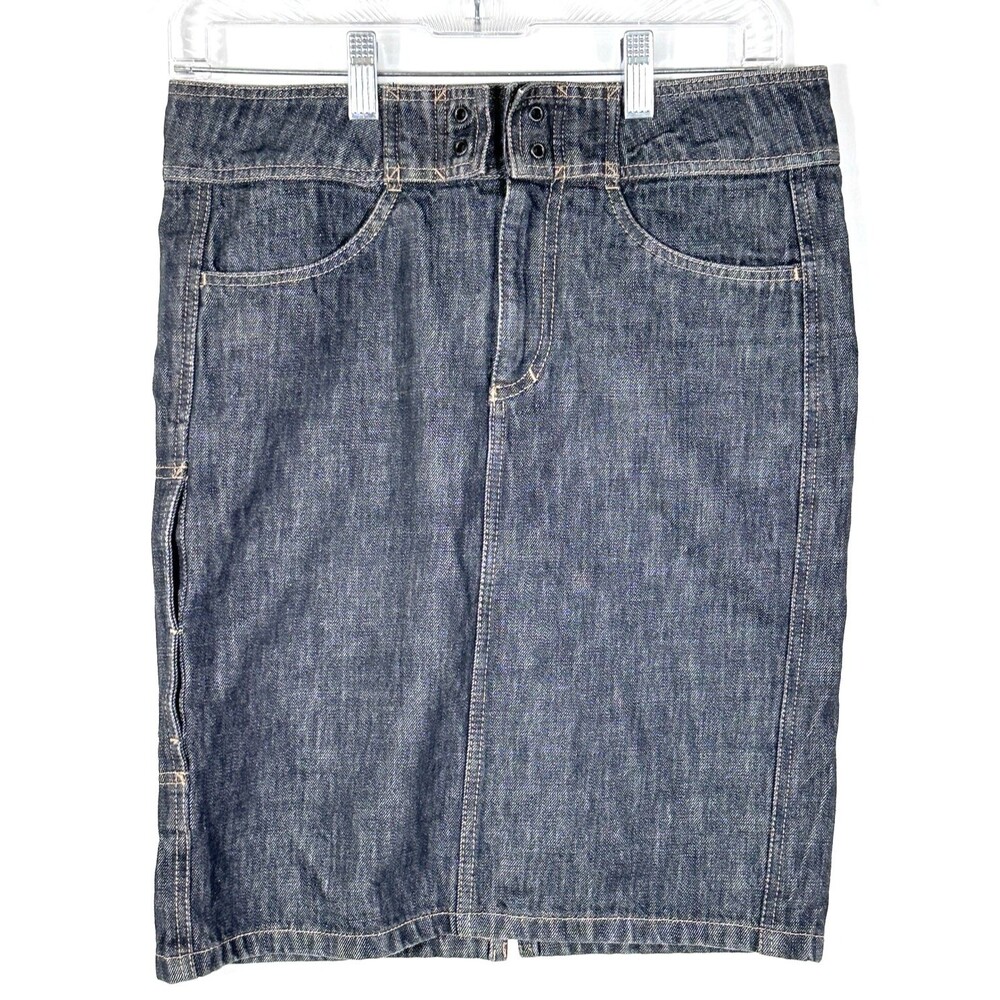 Gucci Dark Wash Denim Jean Skirt Women's Size 6/40 Made In Italy